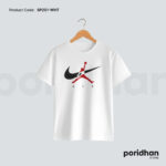 active sport performance tee in white color for men by Poridhan Store