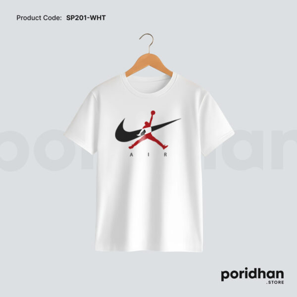active sport performance tee in white color for men by Poridhan Store