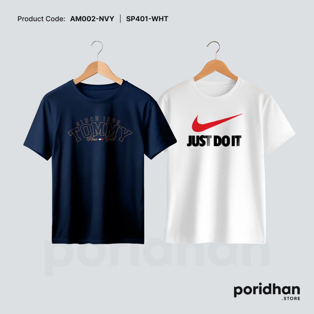 athletic comfort twin pack of white and navy blue for men by Poridhan Store