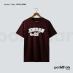 athletic performance tee in maroon color for men by Poridhan Store