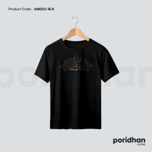 Classic American Fit Tee in black color for men by Poridhan Store