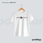 classic clean look t shirt white color for men by Poridhan Store