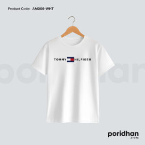 classic clean look t shirt white color for men by Poridhan Store