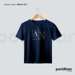 clean minimal fit t shirt in navy blue color for men by Poridhan Store