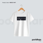 essential minimal style tee in white color for men by Poridhan Store