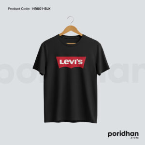 heritage classic tee for men black color by Poridhan Store