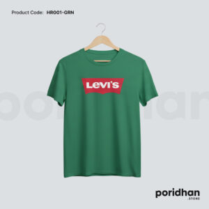 heritage classic tee for men green color by Poridhan Store