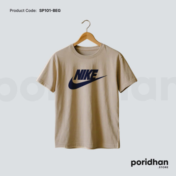 lightweight sport comfort tee in light brown color for men by Poridhan Store