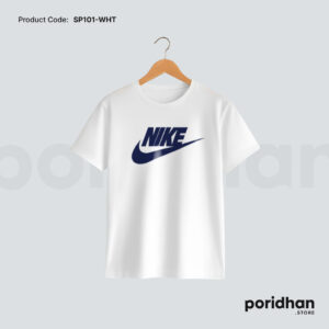 lightweight sport comfort tee in white color for men by Poridhan Store
