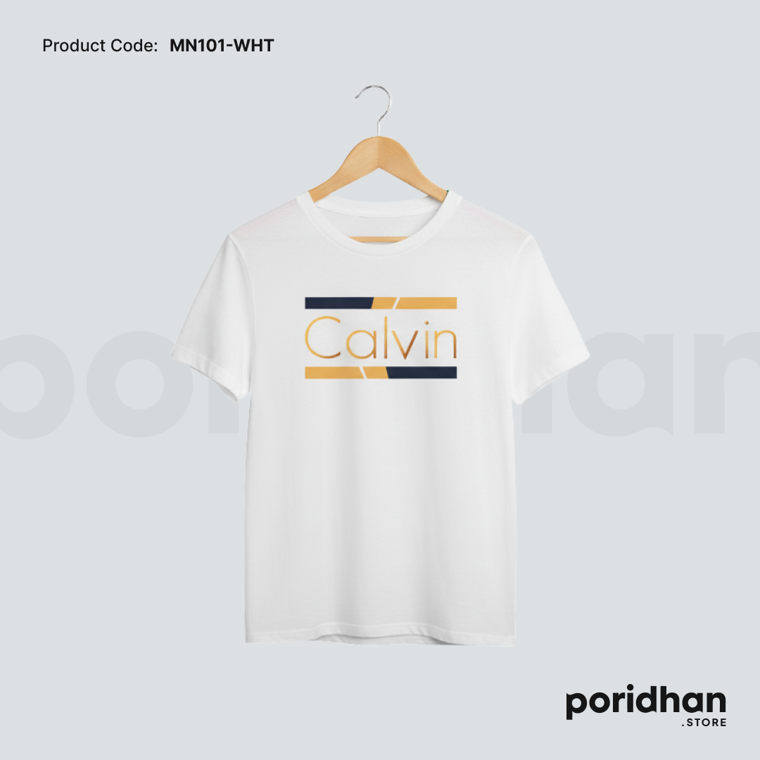 minimal classic comfort tee in white color for men by Poridhan Store