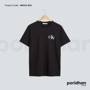 modern minimal basic tshirt in black color for men by Poridhan Store
