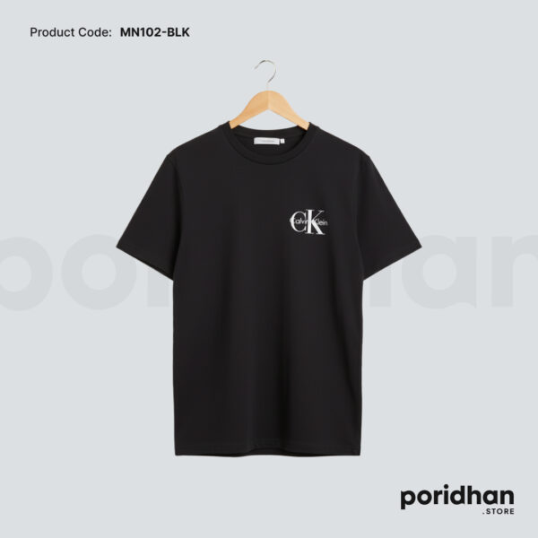 modern minimal basic tshirt in black color for men by Poridhan Store