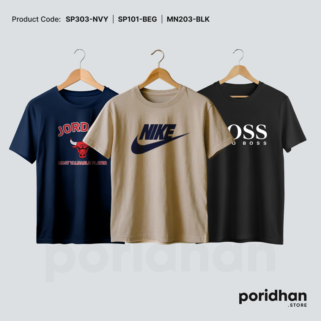 modern minimal comfort 3-pack of black & light brown and navy blue for men by Poridhan Store