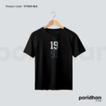 old school classic fit tee in black color for men by Poridhan Store