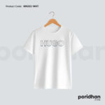 premium cotton minimal t shirt in white color for men by Poridhan Store