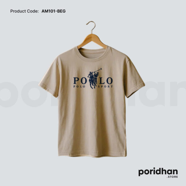 premium cotton t shirt for men light brown color by Poridhan Store