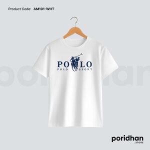 premium cotton t shirt for men white color by Poridhan Store
