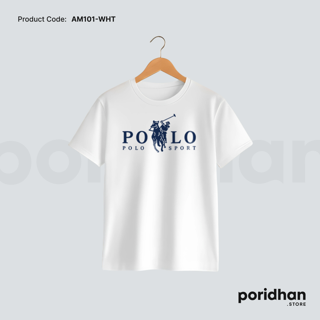 premium cotton t shirt for men white color by Poridhan Store