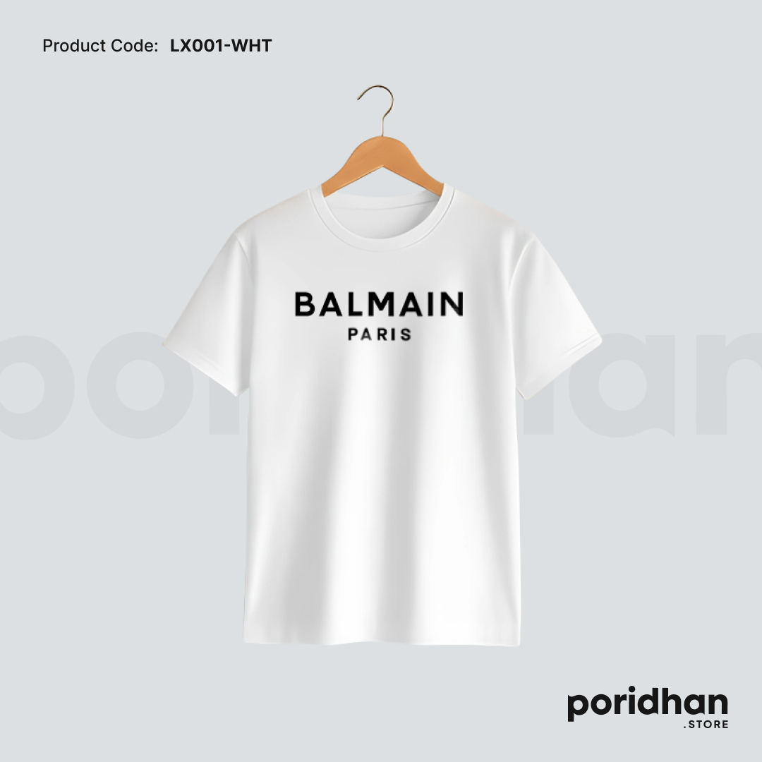 premium luxury comfort tee for men white color by Poridhan Store