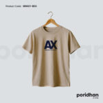 premium minimal everyday tee for men light brown color by Poridhan Store