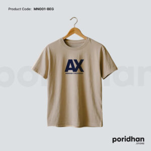 premium minimal everyday tee for men light brown color by Poridhan Store