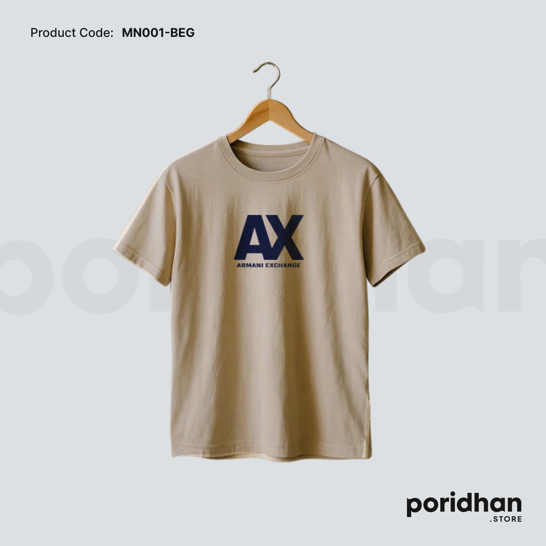 premium minimal everyday tee for men light brown color by Poridhan Store