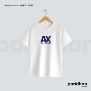 premium minimal everyday tee for men white color by Poridhan Store