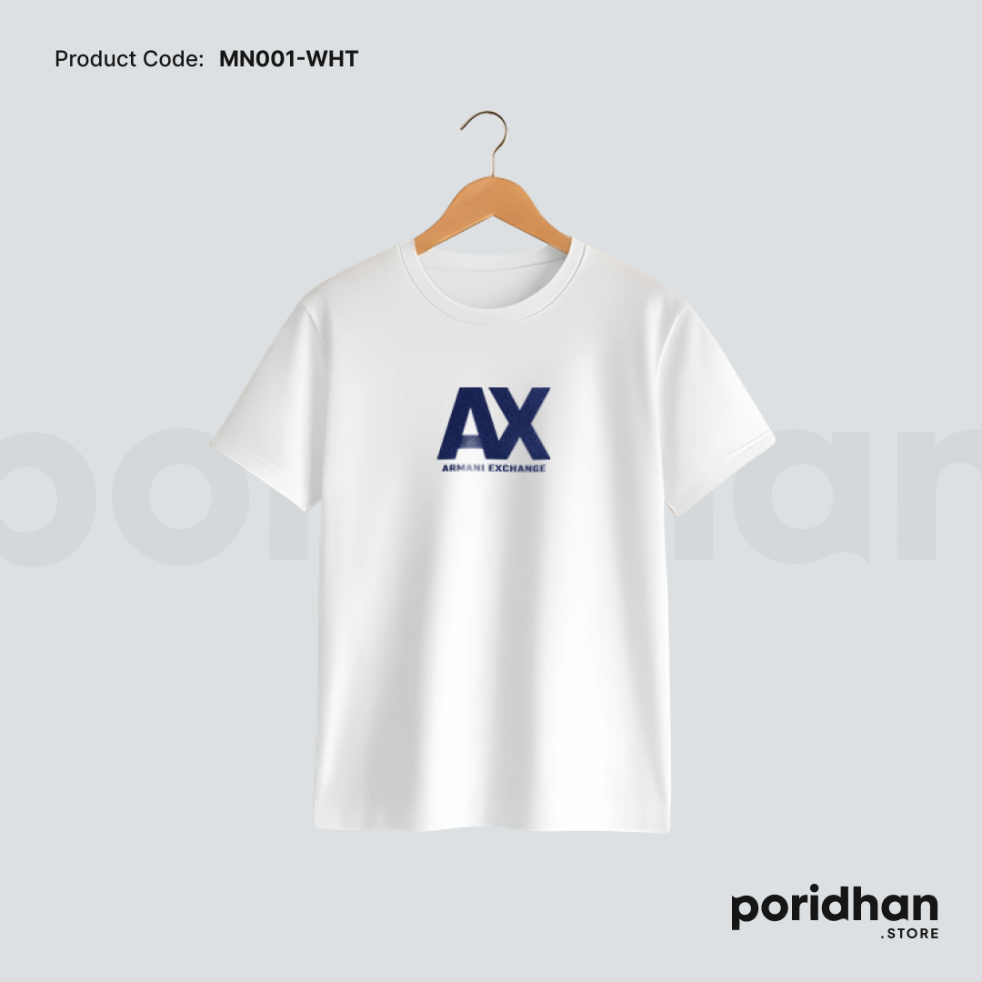 premium minimal everyday tee for men white color by Poridhan Store