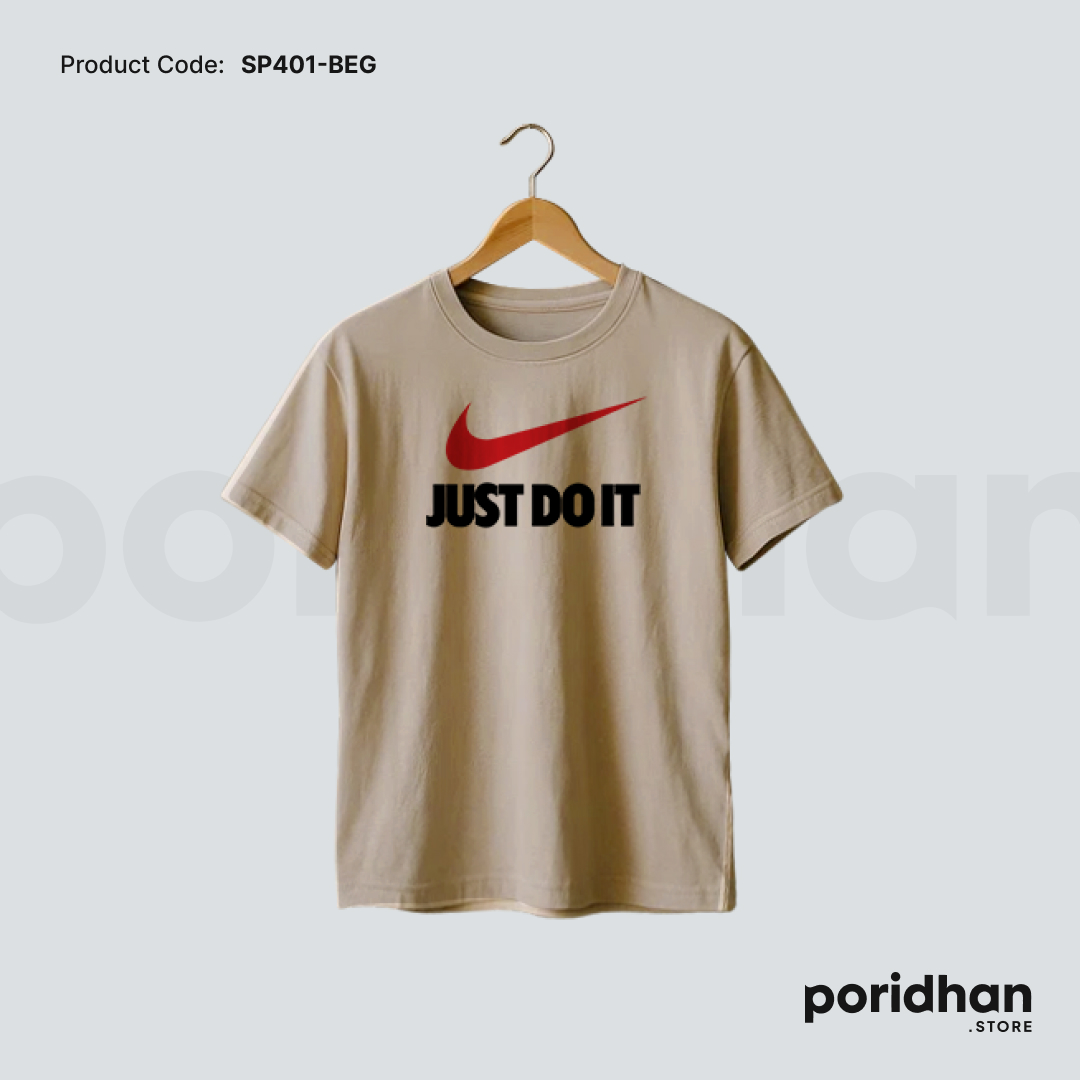 premium sport fit t shirt in light brown color for men by Poridhan Store