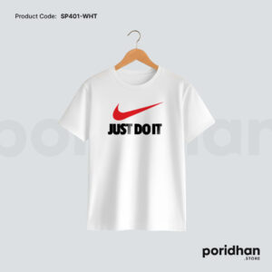 premium sport fit t shirt in white color for men by Poridhan Store