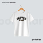 premium urban style tee in white color for men by Poridhan Store