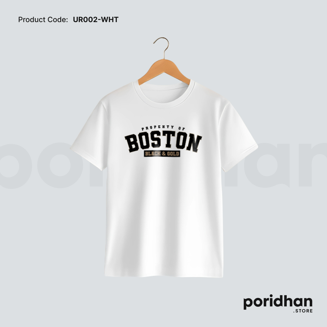 premium urban style tee in white color for men by Poridhan Store