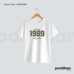 retro vintage style tee in white color for men by Poridhan Store