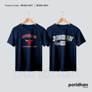 sport active 2 t-shirt combo of navy blue for men by Poridhan Store