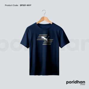 sport essential training tee in navy blue color for men by Poridhan Store