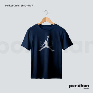 sport flex casual tee in navy blue color for men by Poridhan Store