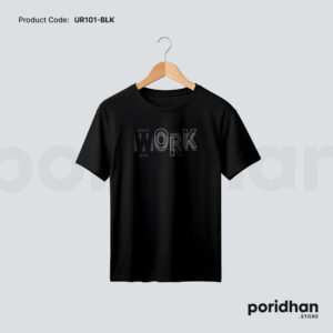 street fit casual tee in black color for men by Poridhan Store