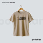 street fit casual tee in light brown color for men by Poridhan Store
