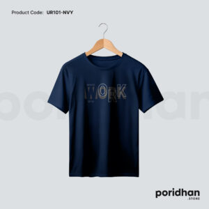 street fit casual tee in navy blue color for men by Poridhan Store