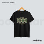 vintage classic washed tee in black color for men by Poridhan Store